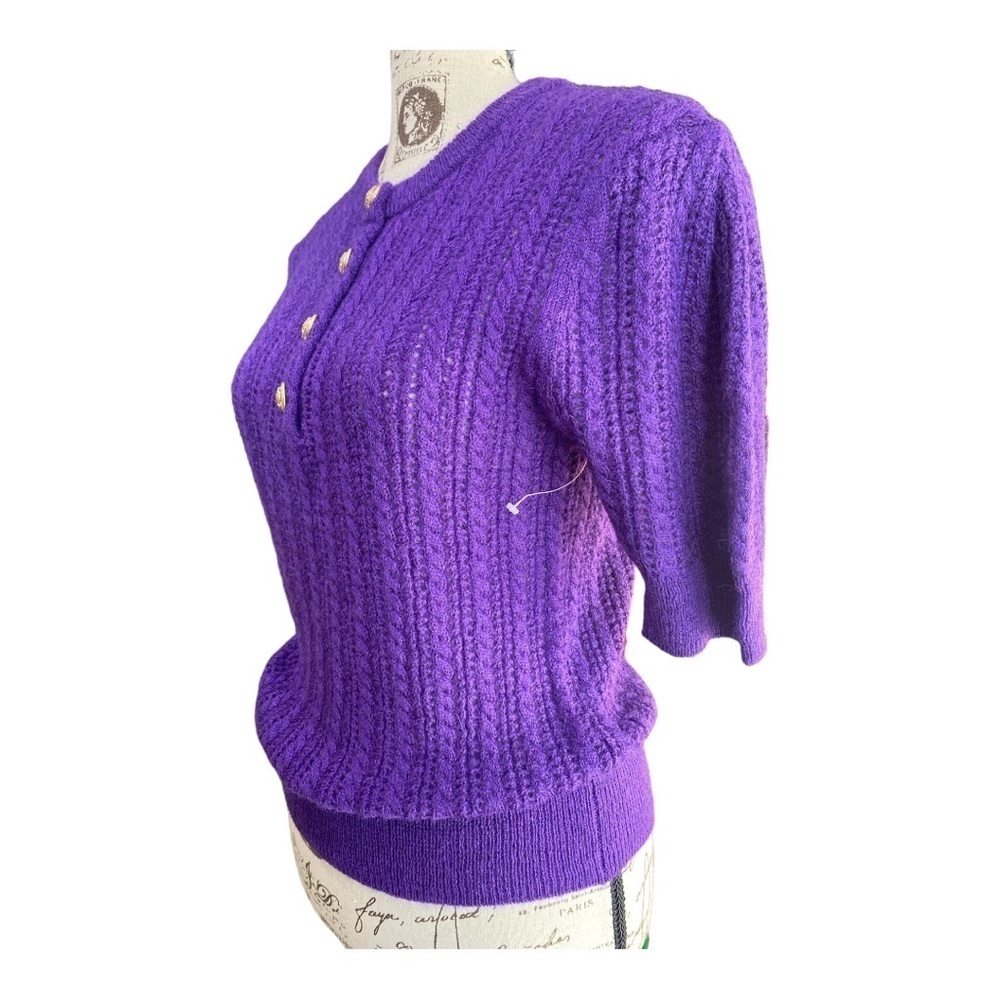 Derek Lam Purple Knit Sweater Shirt Size Small